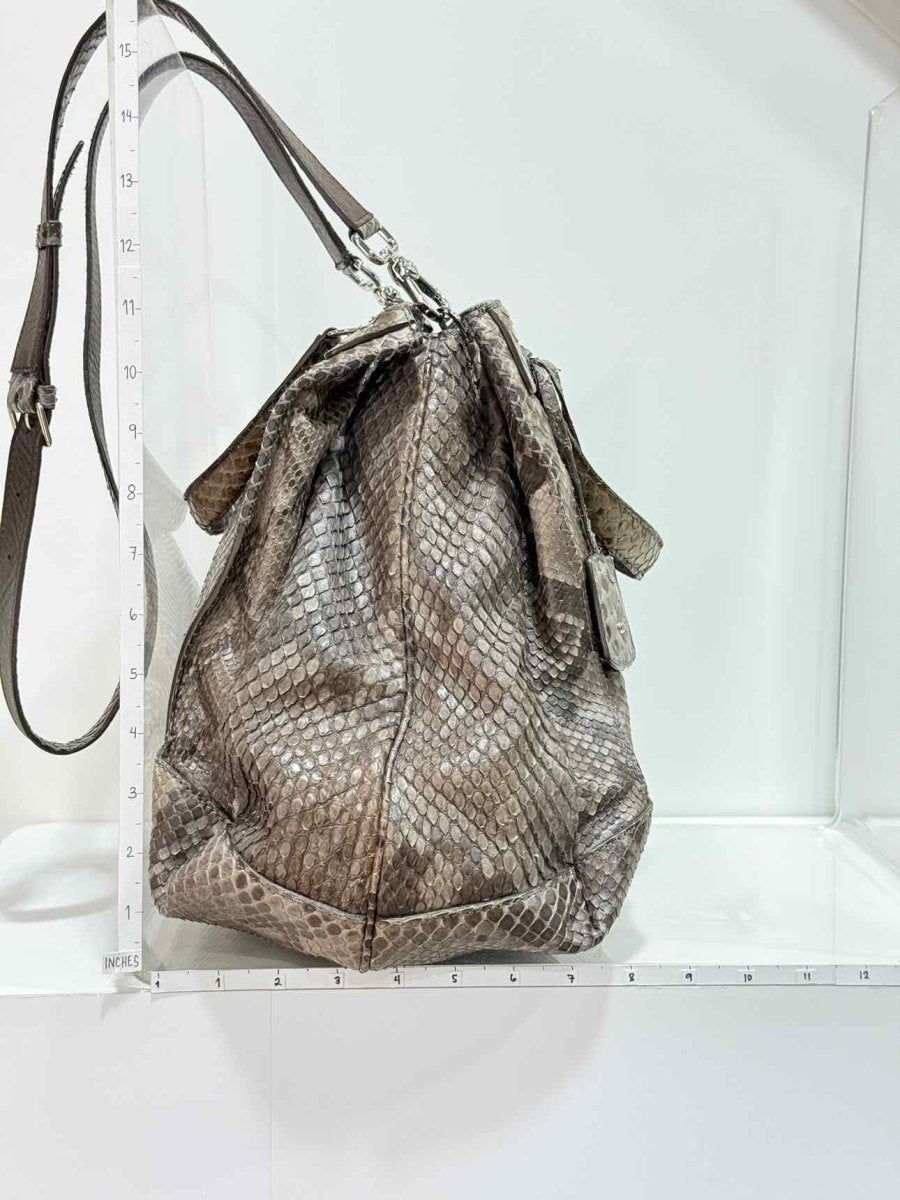 Pre-loved CELINE Vintage Brown & Grey Top Handle at Reems Closet