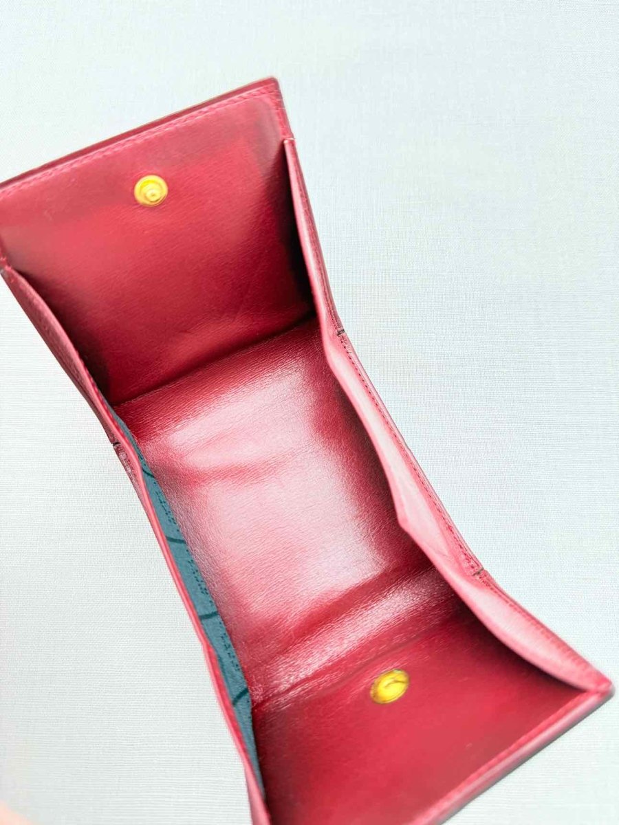 Pre - loved CELINE Vintage Burgundy Coin Wallet at Reems Closet