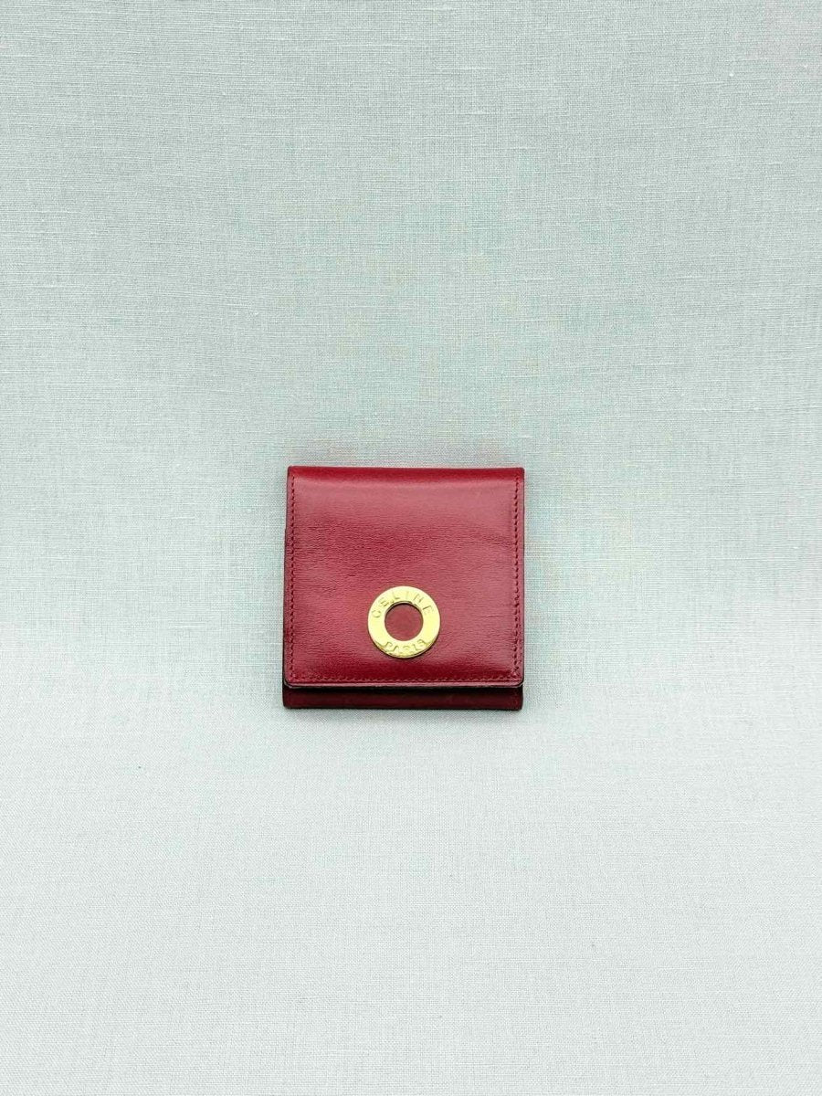 Pre - loved CELINE Vintage Burgundy Coin Wallet at Reems Closet