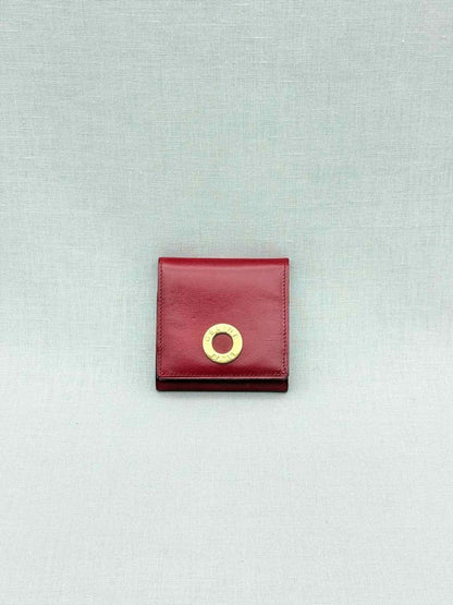 Pre - loved CELINE Vintage Burgundy Coin Wallet at Reems Closet
