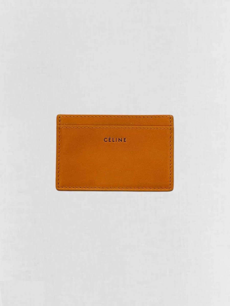 Pre - loved CELINE Yellow Card Holder at Reems Closet