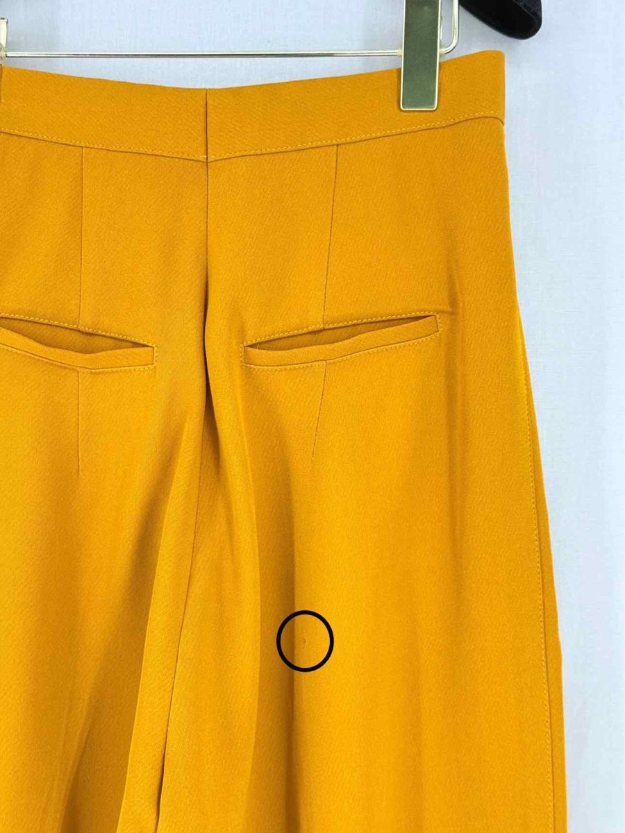 Pre - loved CELINE Yellow Pleated Size US 4 Pants at Reems Closet
