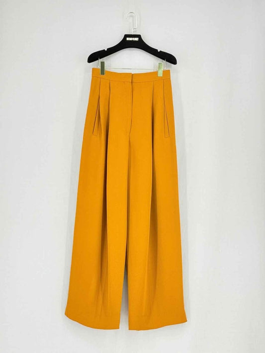 Pre - loved CELINE Yellow Pleated Size US 4 Pants at Reems Closet