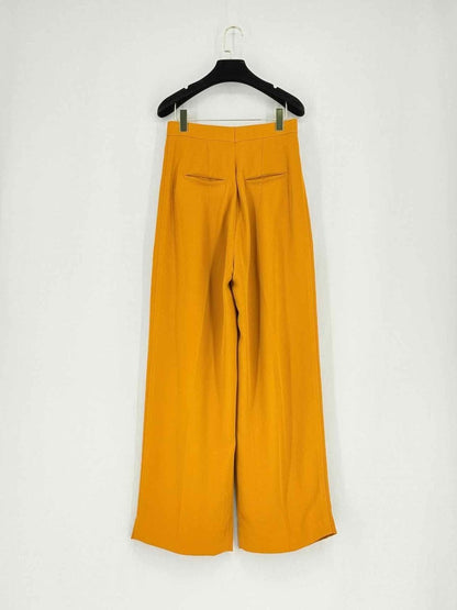 Pre - loved CELINE Yellow Pleated Size US 4 Pants at Reems Closet