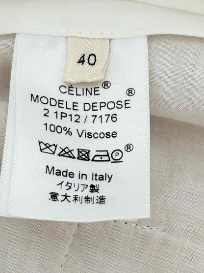 Pre - loved CELINE Yellow Pleated Size US 4 Pants at Reems Closet