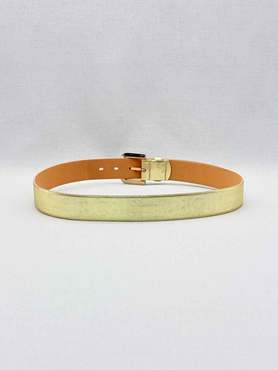Pre-loved CERRUTTI 1881 Gold Embossed Belt at Reems Closet