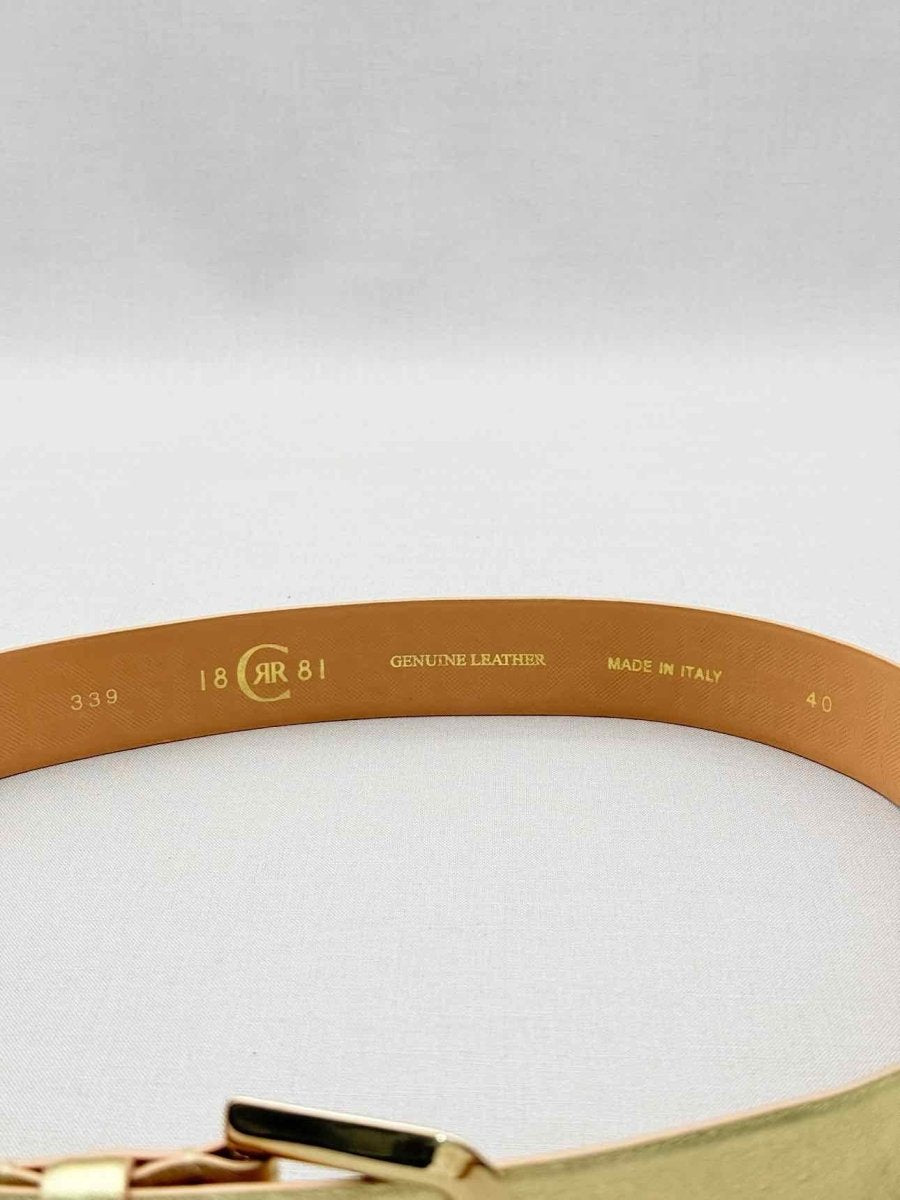 Pre-loved CERRUTTI 1881 Gold Embossed Belt at Reems Closet