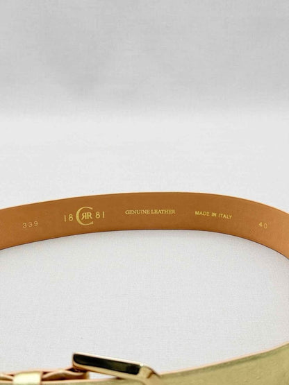 Pre-loved CERRUTTI 1881 Gold Embossed Belt at Reems Closet