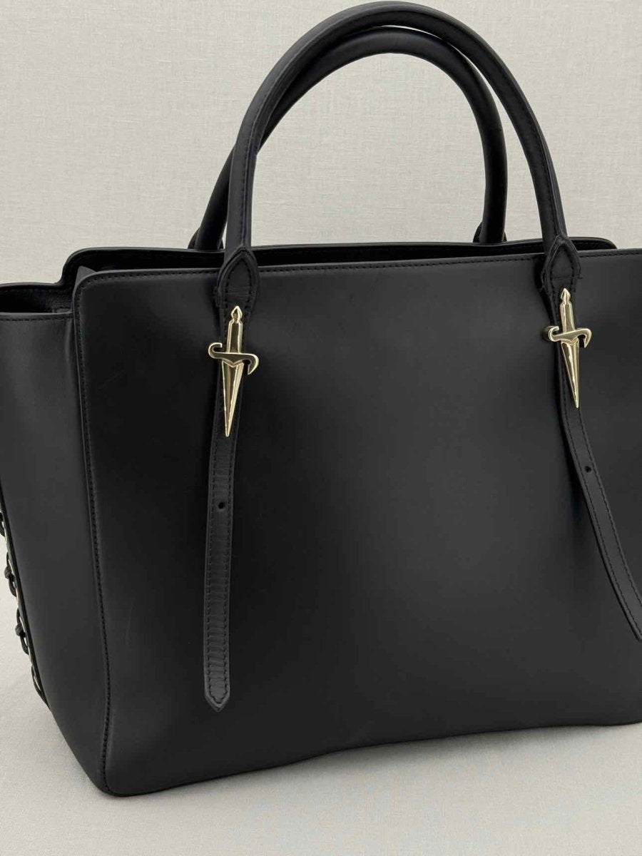 Pre - loved CESARE PACIOTTI Black Tote Bag at Reems Closet