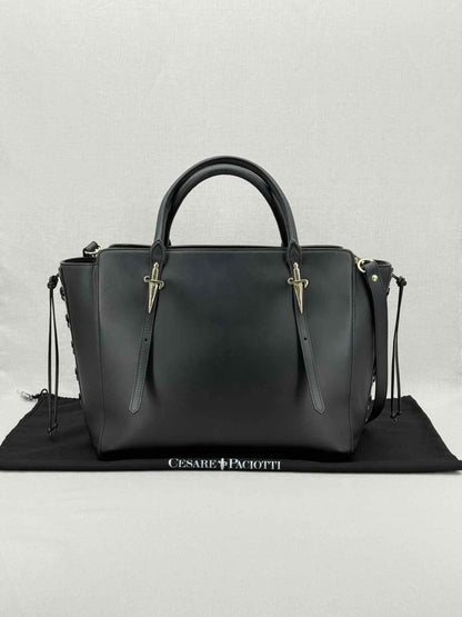 Pre - loved CESARE PACIOTTI Black Tote Bag at Reems Closet