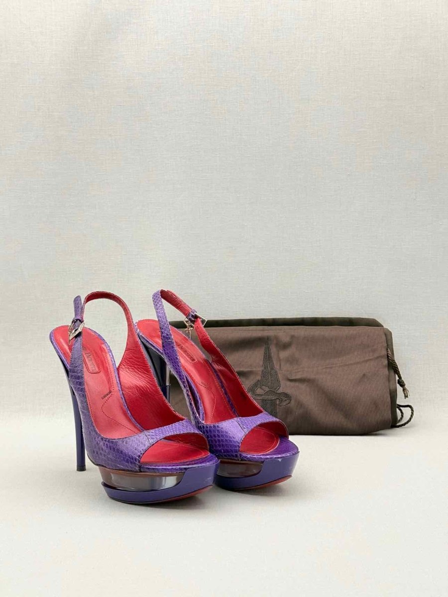 Pre-loved CESARE PACIOTTI Purple Size EU 38.5 Slingbacks at Reems Closet