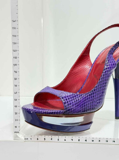 Pre-loved CESARE PACIOTTI Purple Size EU 38.5 Slingbacks at Reems Closet