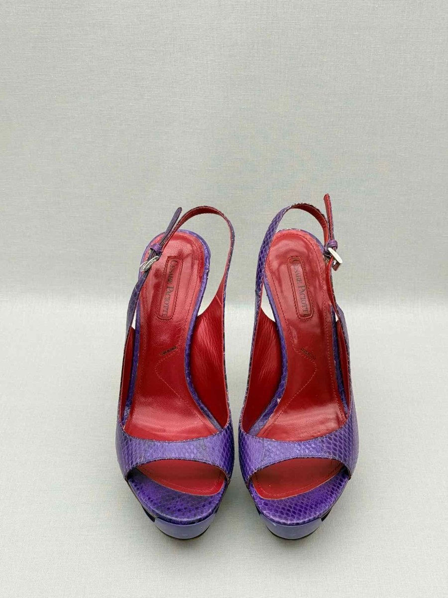Pre-loved CESARE PACIOTTI Purple Size EU 38.5 Slingbacks at Reems Closet