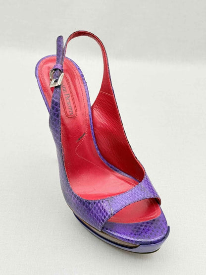 Pre-loved CESARE PACIOTTI Purple Size EU 38.5 Slingbacks at Reems Closet