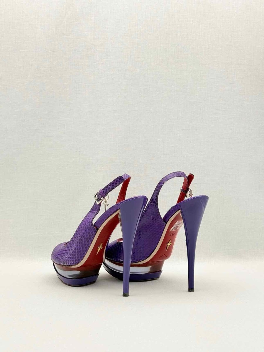 Pre-loved CESARE PACIOTTI Purple Size EU 38.5 Slingbacks at Reems Closet