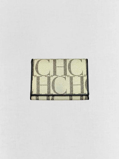 Pre - loved CH LONDON Black & Cream Logo Card Holder at Reems Closet