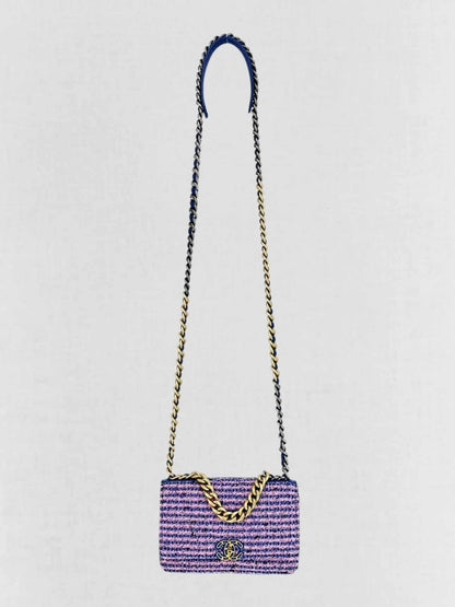 Pre - loved CHANEL 19 Blue & Pink Crossbody at Reems Closet