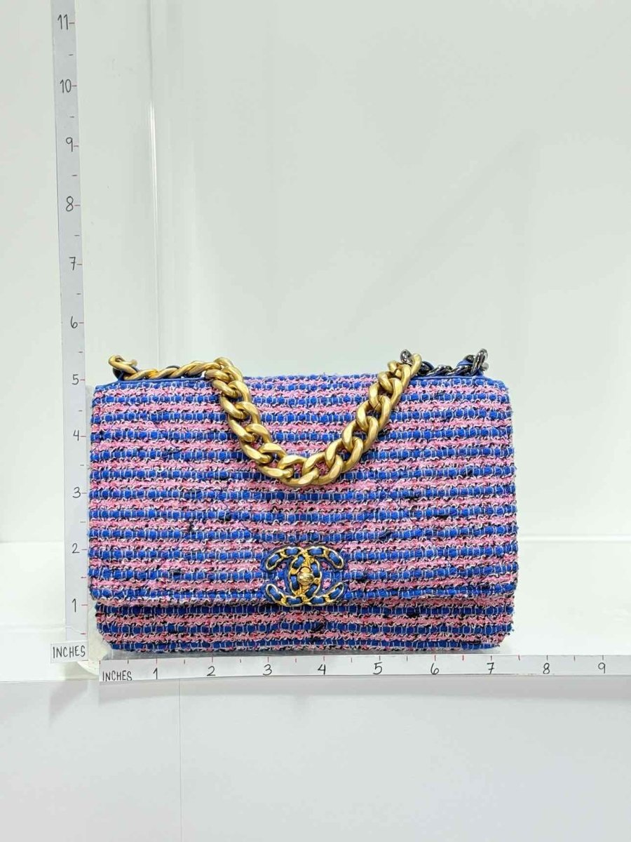 Pre - loved CHANEL 19 Blue & Pink Crossbody at Reems Closet