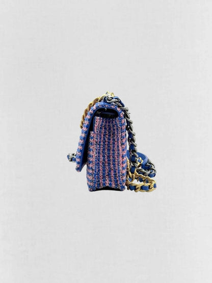 Pre - loved CHANEL 19 Blue & Pink Crossbody at Reems Closet