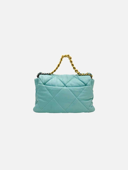 Pre - loved CHANEL 19 Flap Blue Quilted Shoulder Bag at Reems Closet