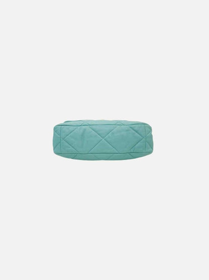 Pre - loved CHANEL 19 Flap Turquoise Quilted Shoulder Bag at Reems Closet