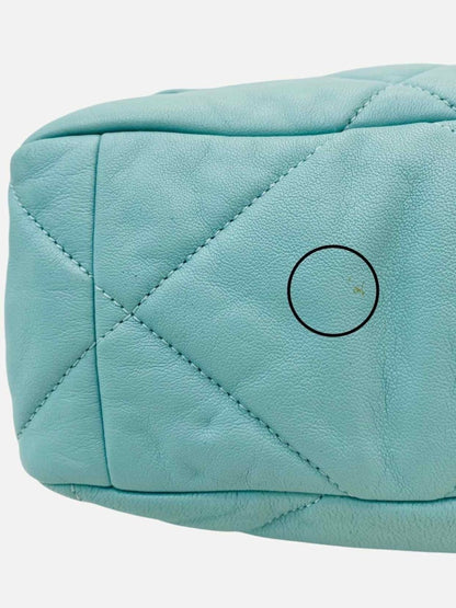 Pre - loved CHANEL 19 Flap Turquoise Quilted Shoulder Bag at Reems Closet