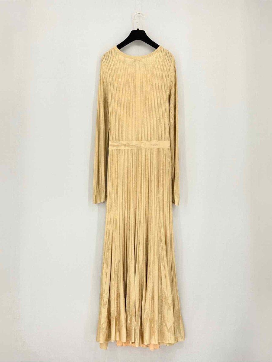 Pre-loved CHANEL 2016 Gold Size US 6 Long Dress at Reems Closet