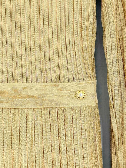 Pre-loved CHANEL 2016 Gold Size US 6 Long Dress at Reems Closet