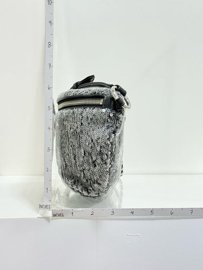 Pre - loved CHANEL 2018 Silver Belt Bag at Reems Closet