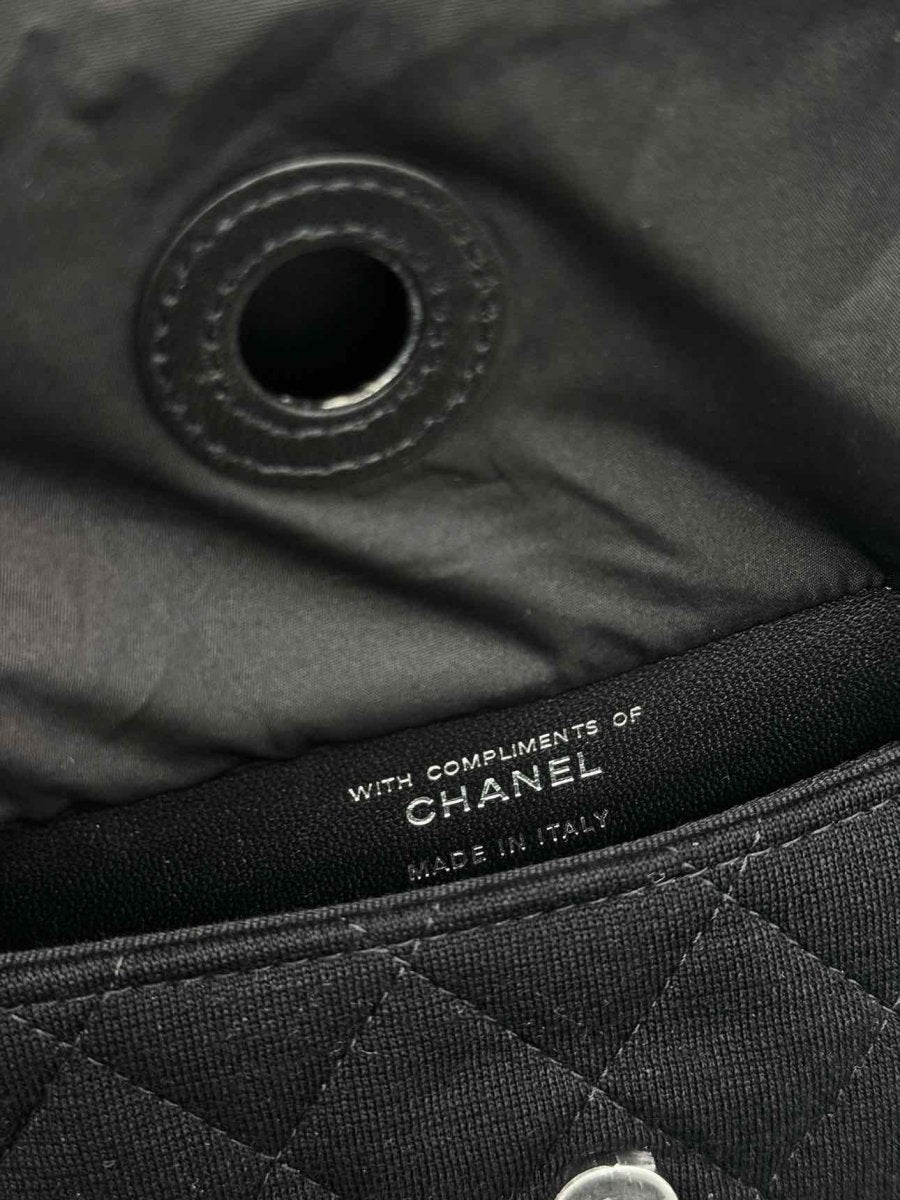 Pre-loved CHANEL 2021 Grey & Black Graphic Print Tote Bag at Reems Closet