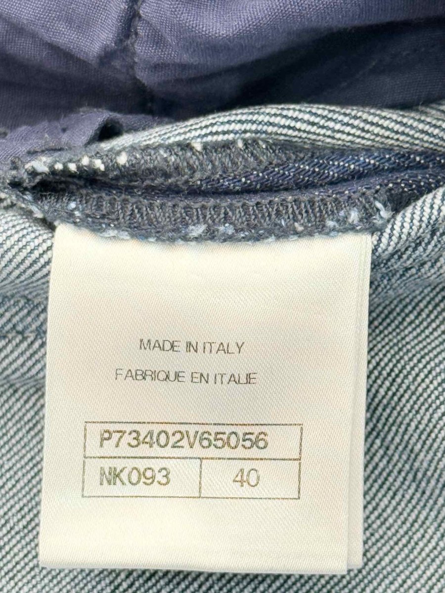 Pre - loved CHANEL 2022 Straight Leg Blue Quilted Size US 8 Jeans at Reems Closet