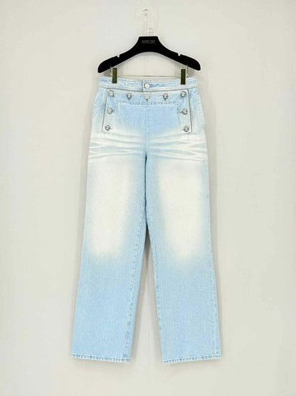 Pre - loved CHANEL 2024 Faded Blue Size US 6 Jeans at Reems Closet