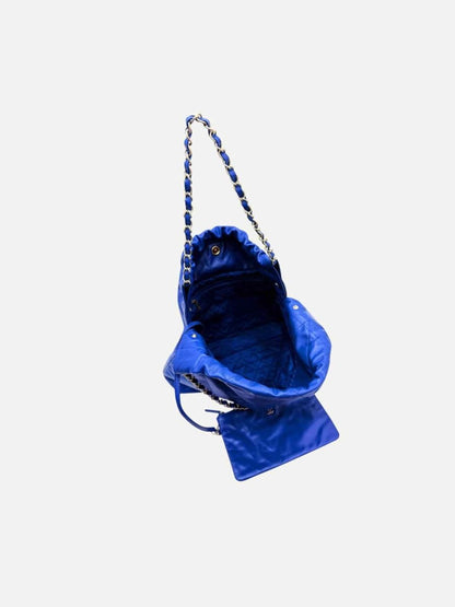 Pre-loved CHANEL 22 Blue Quilted Shoulder Bag at Reems Closet
