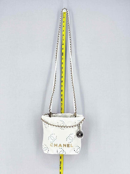 Pre - loved CHANEL 22 Chain White Crossbody at Reems Closet