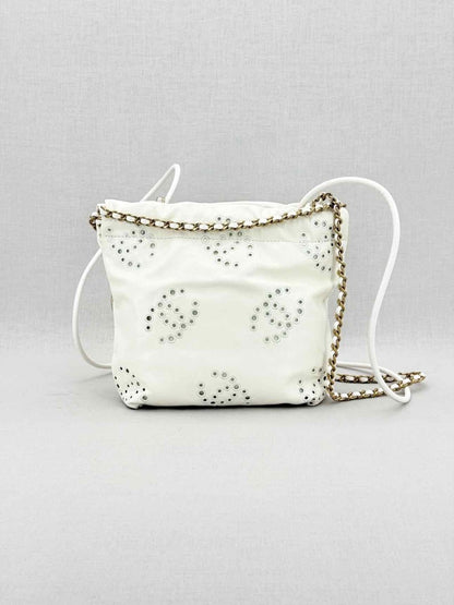 Pre - loved CHANEL 22 Chain White Crossbody at Reems Closet