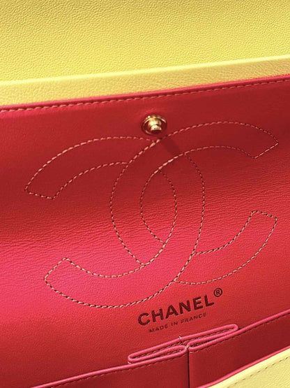 Pre - loved CHANEL 2.55 Reissue Yellow Chevron Shoulder Bag at Reems Closet