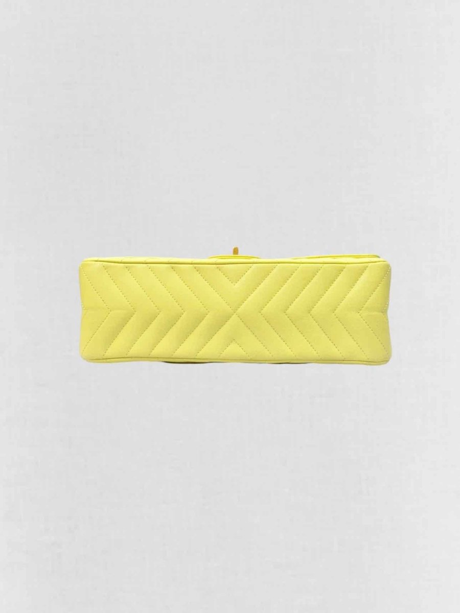 Pre - loved CHANEL 2.55 Reissue Yellow Chevron Shoulder Bag at Reems Closet