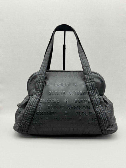 Pre - loved CHANEL 31 Rue Cambon Black Shoulder Bag at Reems Closet