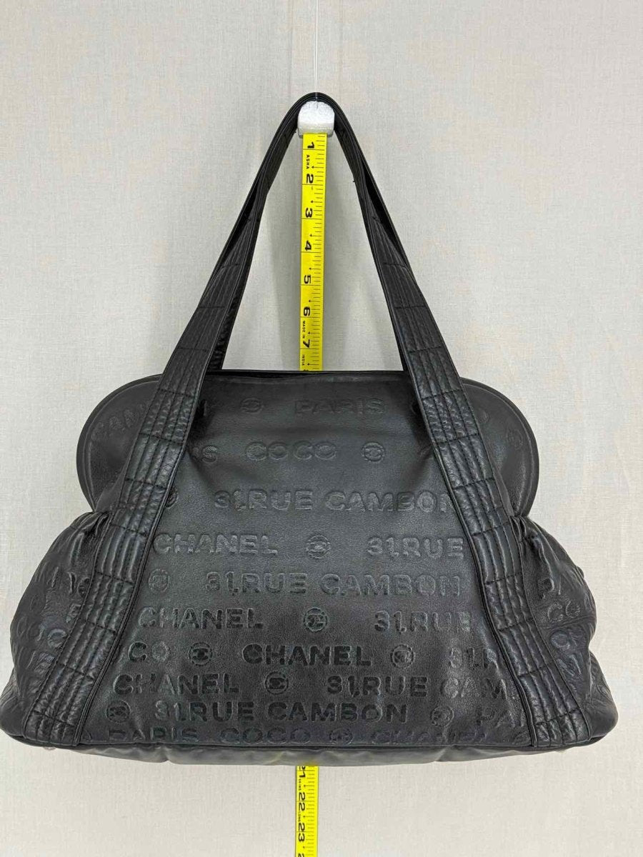 Pre - loved CHANEL 31 Rue Cambon Black Shoulder Bag at Reems Closet