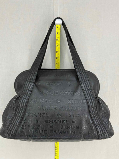 Pre - loved CHANEL 31 Rue Cambon Black Shoulder Bag at Reems Closet