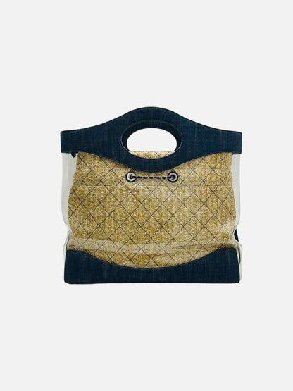 Pre - loved CHANEL 31 Shopping Blue & Beige Shoulder Bag at Reems Closet