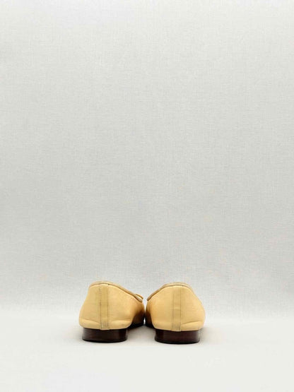 Pre - loved CHANEL Beige & Black Cap Toe Size EU 38 Ballet Flats at Reems Closet