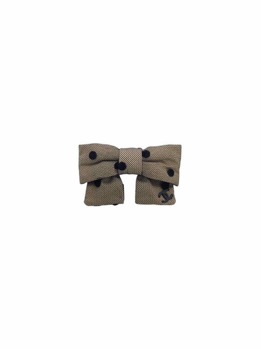 Pre - loved CHANEL Beige & Black Polka Dot Hair Clip at Reems Closet