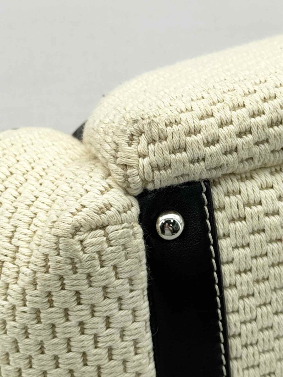 Pre - loved CHANEL Beige & Black Shoulder Bag at Reems Closet