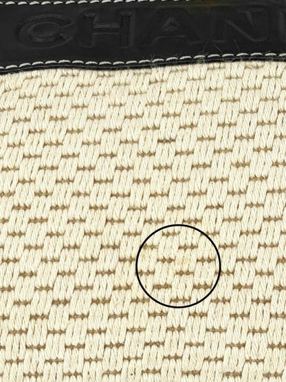 Pre - loved CHANEL Beige & Black Shoulder Bag at Reems Closet