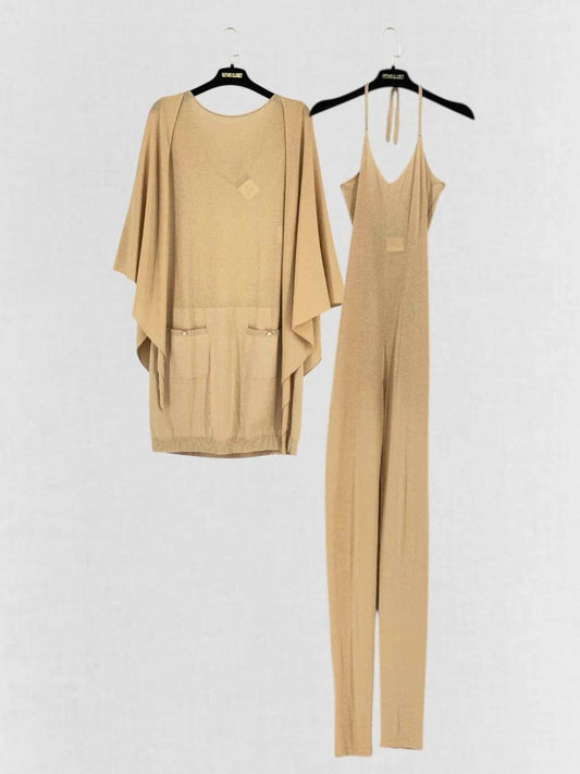 Pre - loved CHANEL Beige Size US 2 Outfit Set at Reems Closet