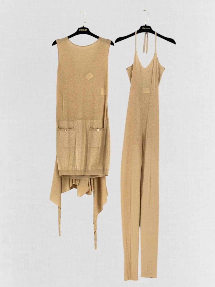 Pre - loved CHANEL Beige Size US 2 Outfit Set at Reems Closet