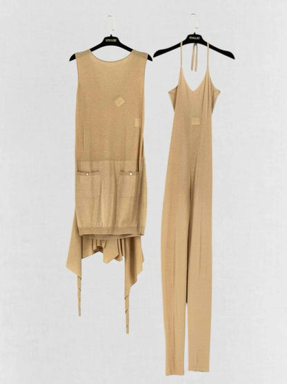 Pre - loved CHANEL Beige Size US 2 Outfit Set at Reems Closet