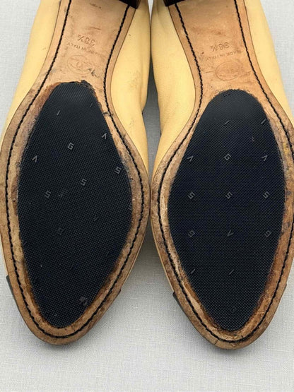 Pre - loved CHANEL Beige w/ Black Size EU 38.5 Pumps at Reems Closet