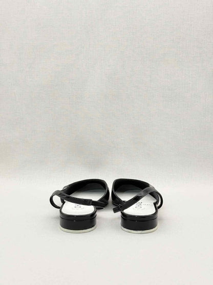 Pre-loved CHANEL Black Cap Toe Size EU 35.5 Flats at Reems Closet